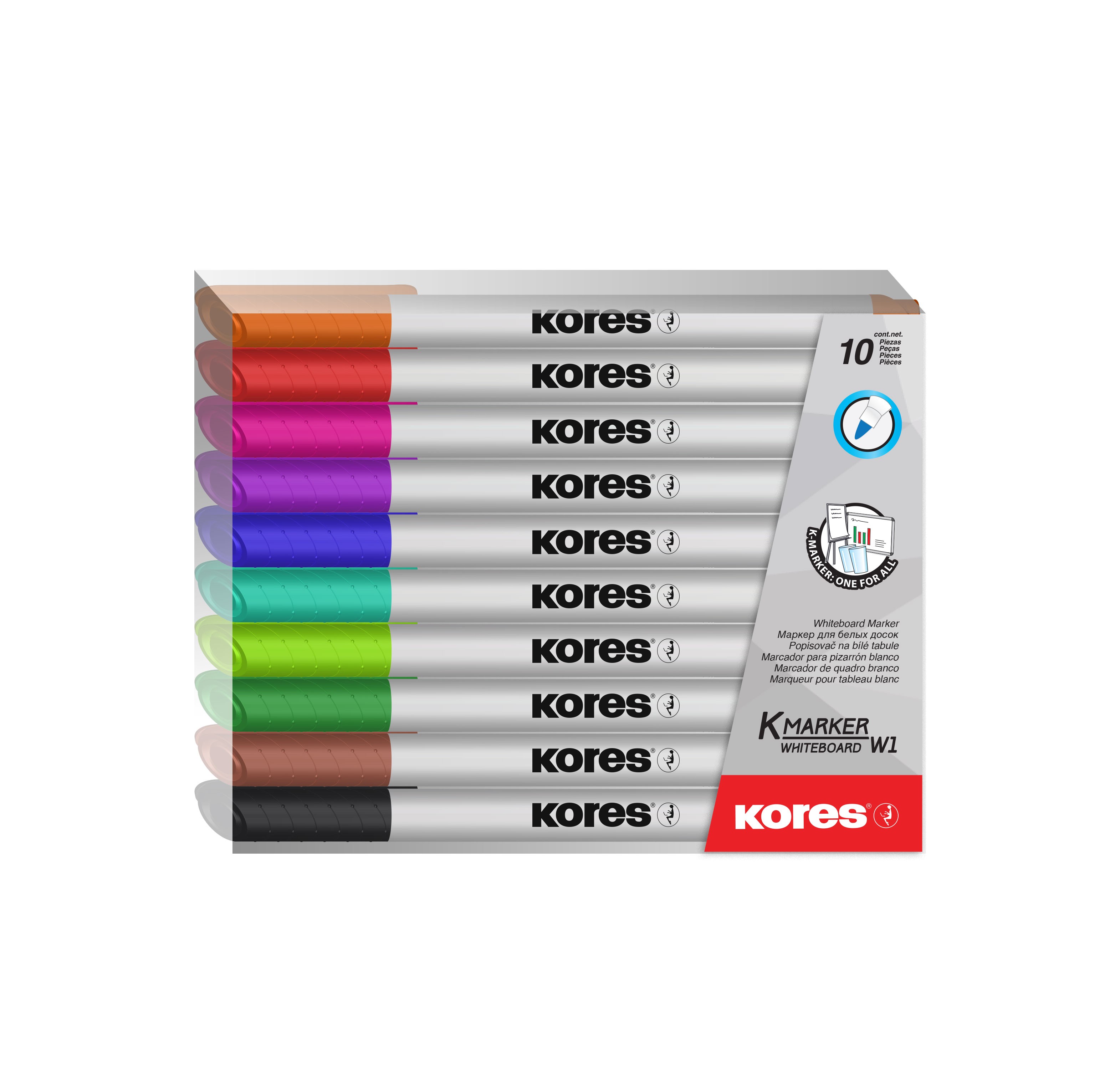 Set 10 markere tabla whiteboard non toxice - imagine 4